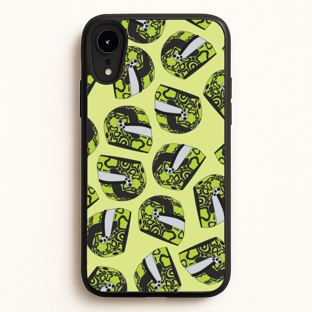 Lando Helmet Pattern  - F1 Phone Case for iPhone XR