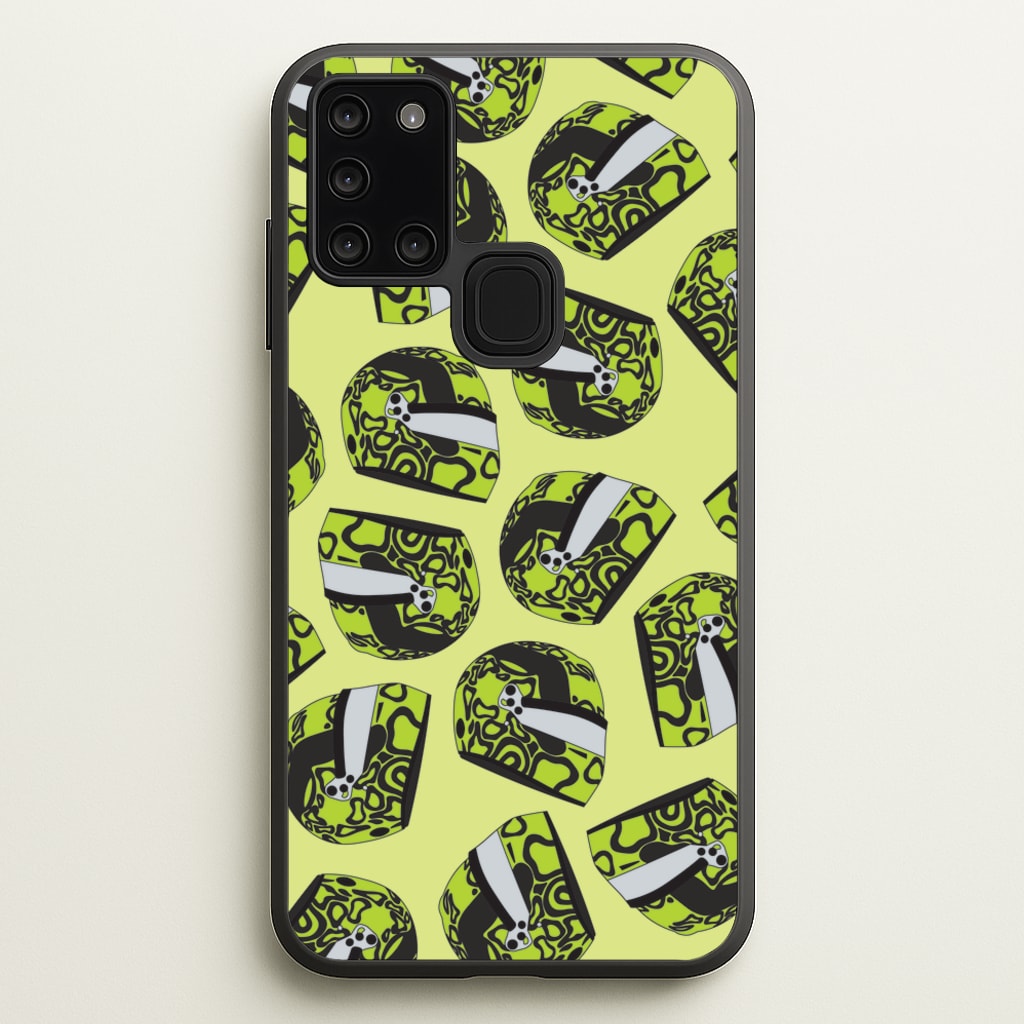 Lando Helmet Pattern  - F1 Phone Case for Galaxy A21s
