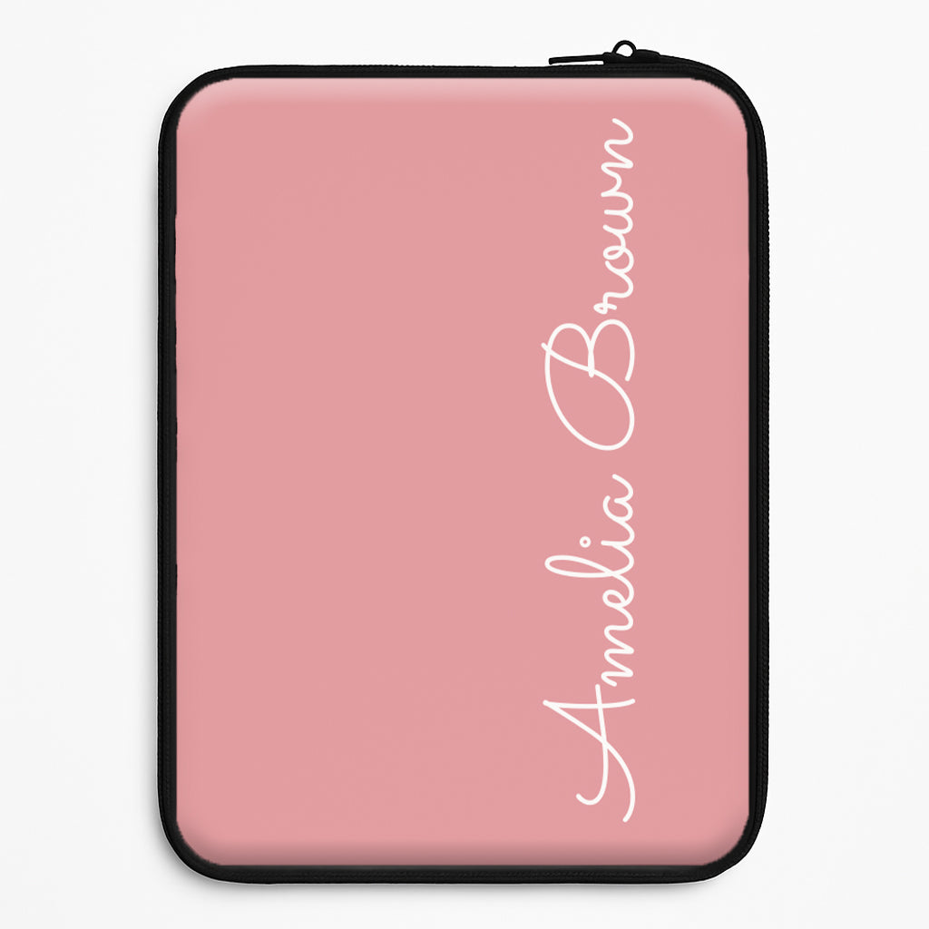 Dust Pink Personalised Laptop Sleeve