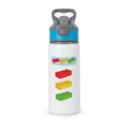 Bricks Instruction Set Active Water Bottle - Blue