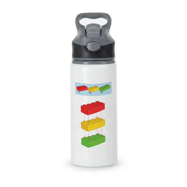Bricks Instruction Set Active Water Bottle - Black