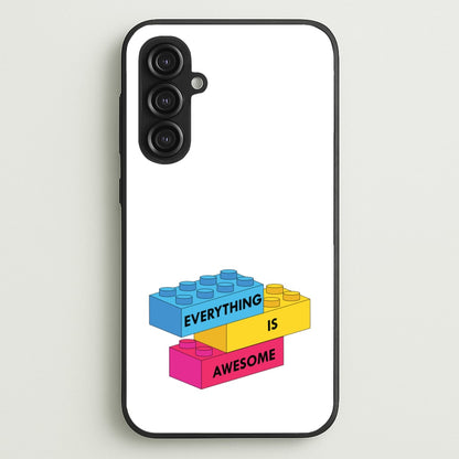 Everything Is Awesome Bricks  - Bricks Phone Case for Galaxy S23FE