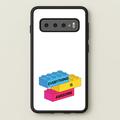Everything Is Awesome Bricks  - Bricks Phone Case for Galaxy S10