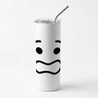 Brick Face Worried Skinny Tumbler
