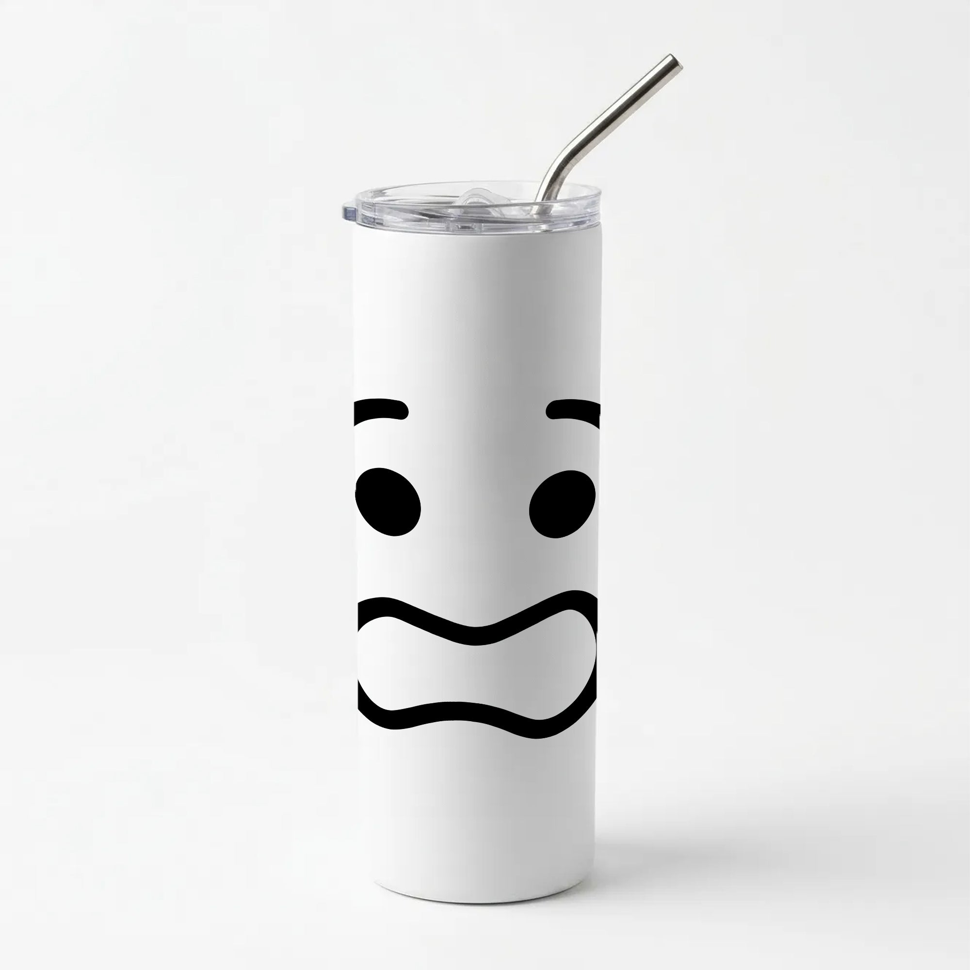 Brick Face Worried Skinny Tumbler