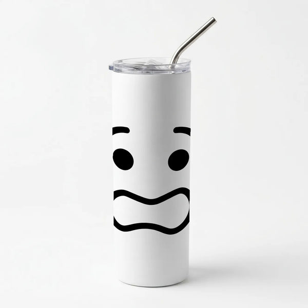 Brick Face Worried Skinny Tumbler
