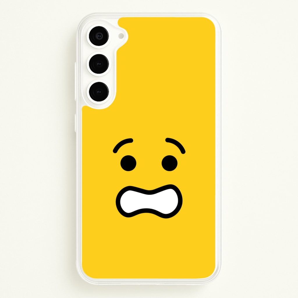 Brick Face Worried  - Bricks Phone Case for Galaxy S23