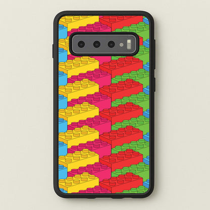 Bricks Isometric Pattern  - Bricks Phone Case for Galaxy S10 Plus