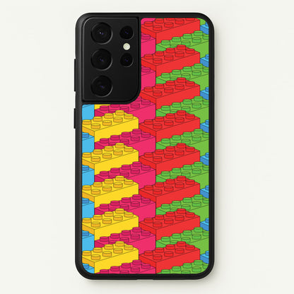Bricks Isometric Pattern  - Bricks Phone Case for Galaxy S21 Ultra
