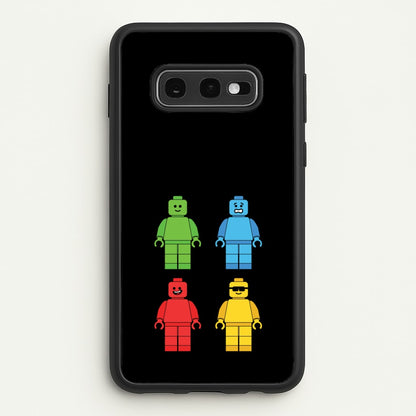 Bricks Figures Rainbow  - Bricks Phone Case for Galaxy S10e