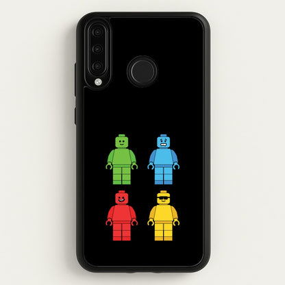 Bricks Figures Rainbow  - Bricks Phone Case for Huawei P30 Lite