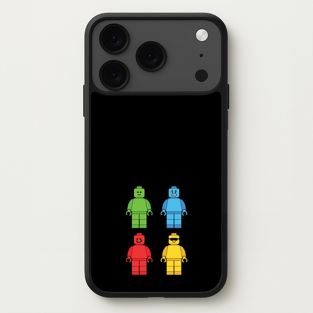 Bricks Figures Rainbow Phone Case for iPhone 17 Pro Max
