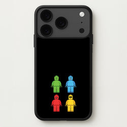 Bricks Figures Rainbow Phone Case for iPhone 17 Pro Max