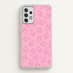 Bricks Figures Pattern Pink  - Bricks Phone Case for Galaxy A52 / A52s