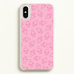 Bricks Figures Pattern Pink  - Bricks Phone Case for iPhone XS Max