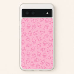 Bricks Figures Pattern Pink  - Bricks Phone Case for Google Pixel 7