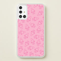 Bricks Figures Pattern Pink  - Bricks Phone Case for Galaxy A71