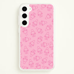 Bricks Figures Pattern Pink  - Bricks Phone Case for Galaxy S23 Plus