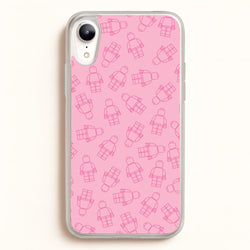 Bricks Figures Pattern Pink  - Bricks Phone Case for iPhone XR