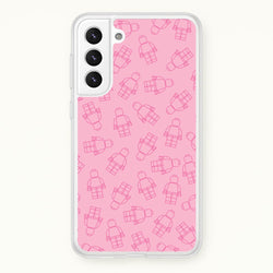 Bricks Figures Pattern Pink  - Bricks Phone Case for Galaxy S22