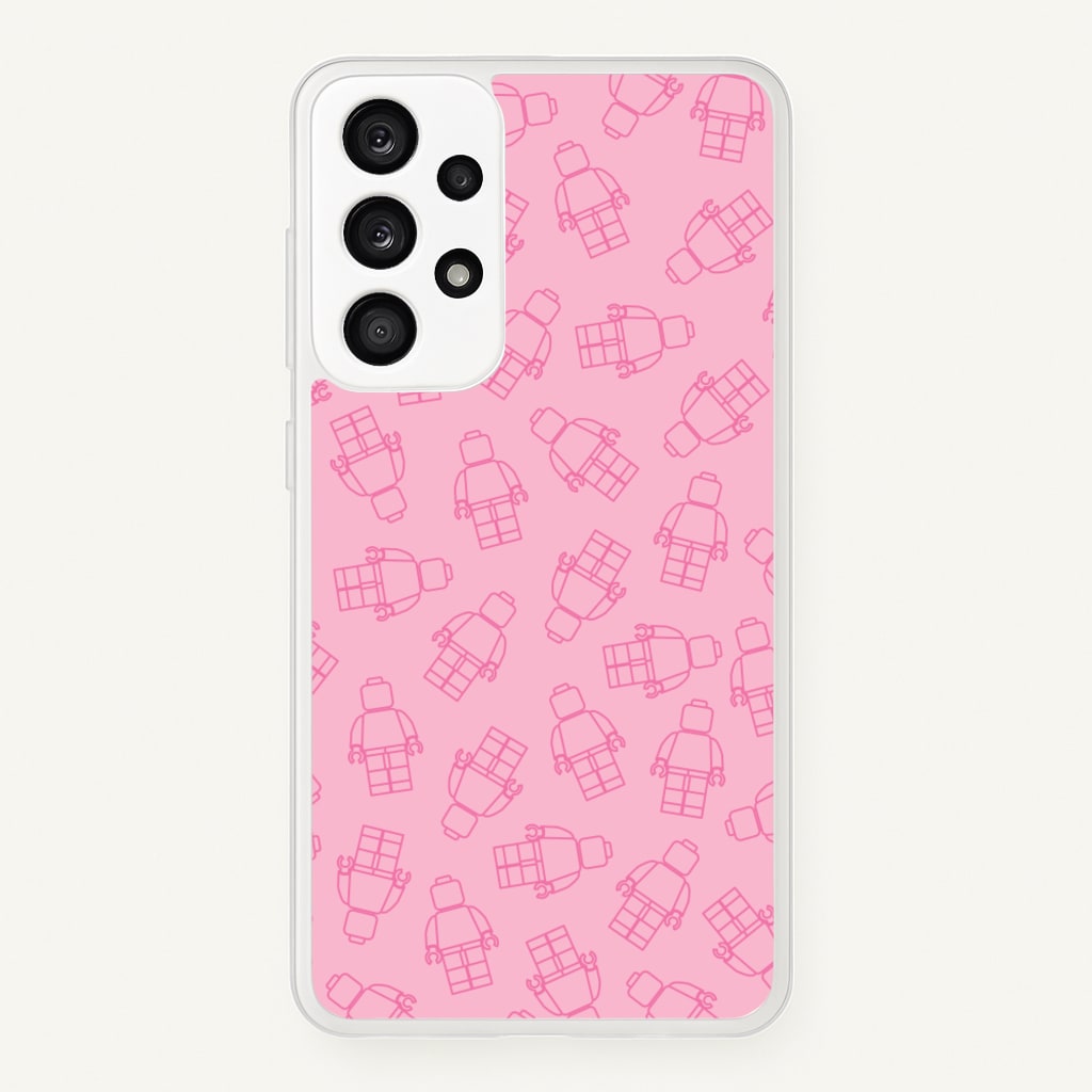 Bricks Figures Pattern Pink  - Bricks Phone Case for Galaxy A33