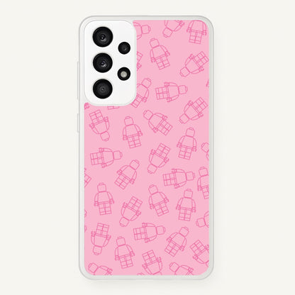 Bricks Figures Pattern Pink  - Bricks Phone Case for Galaxy A33