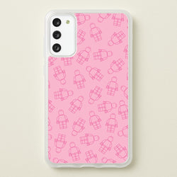 Bricks Figures Pattern Pink  - Bricks Phone Case for Galaxy S20
