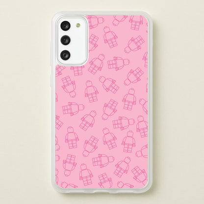 Bricks Figures Pattern Pink  - Bricks Phone Case for Galaxy A41