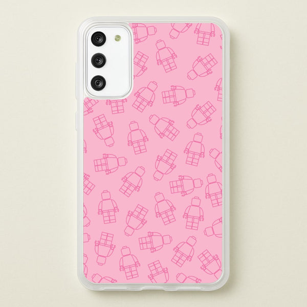 Bricks Figures Pattern Pink  - Bricks Phone Case for Galaxy A41