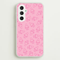 Bricks Figures Pattern Pink  - Bricks Phone Case for Galaxy S23FE