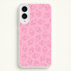 Bricks Figures Pattern Pink  - Bricks Phone Case for Galaxy S25 Edge