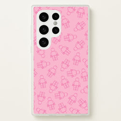 Bricks Figures Pattern Pink  - Bricks Phone Case for Galaxy S24 Ultra