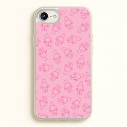 Bricks Figures Pattern Pink  - Bricks Phone Case for iPhone 6 / 7 / 8 / SE