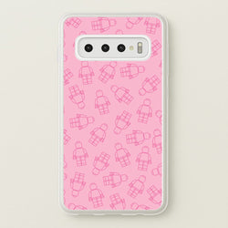 Bricks Figures Pattern Pink  - Bricks Phone Case for Galaxy S10
