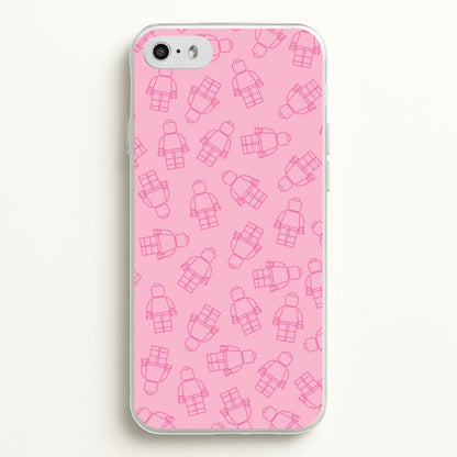 Bricks Figures Pattern Pink  - Bricks Phone Case for iPhone 5 / 5s / SE 2016