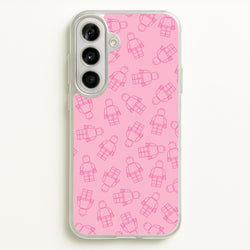 Bricks Figures Pattern Pink  - Bricks Phone Case for Galaxy A56