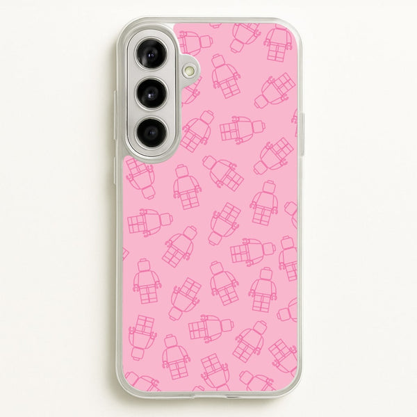 Bricks Figures Pattern Pink  - Bricks Phone Case for Galaxy A56