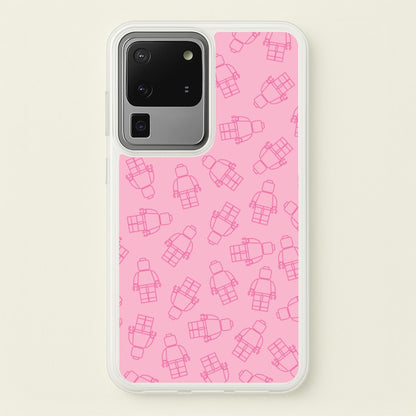 Bricks Figures Pattern Pink  - Bricks Phone Case for Galaxy S20 Ultra