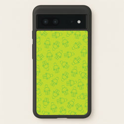 Bricks Figures Pattern Green  - Bricks Phone Case for Google Pixel 7