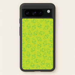 Bricks Figures Pattern Green  - Bricks Phone Case for Google Pixel 8 Pro