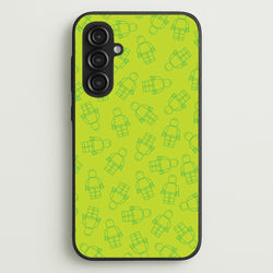 Bricks Figures Pattern Green  - Bricks Phone Case for Galaxy S23FE