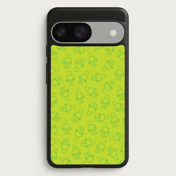 Bricks Figures Pattern Green  - Bricks Phone Case for Google Pixel 9 / 9 Pro