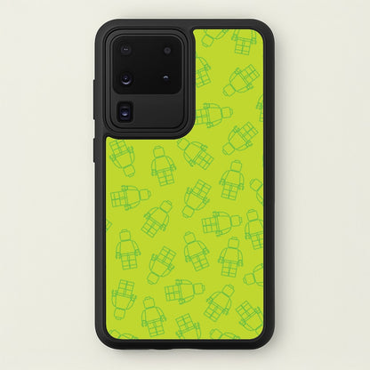 Bricks Figures Pattern Green  - Bricks Phone Case for Galaxy S20 Ultra