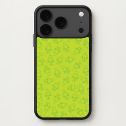 Bricks Figures Pattern Green Phone Case for iPhone 17 Pro