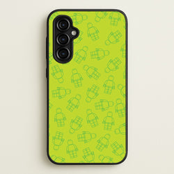 Bricks Figures Pattern Green  - Bricks Phone Case for Galaxy A54