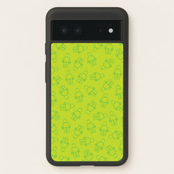 Bricks Figures Pattern Green  - Bricks Phone Case for Google Pixel 6