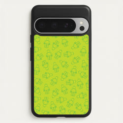 Bricks Figures Pattern Green  - Bricks Phone Case for Google Pixel 9 Pro XL