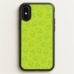 Bricks Figures Pattern Green  - Bricks Phone Case for iPhone X / XS