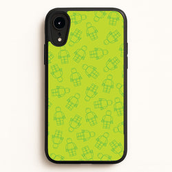 Bricks Figures Pattern Green  - Bricks Phone Case for iPhone XR