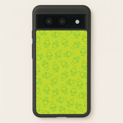 Bricks Figures Pattern Green  - Bricks Phone Case for Google Pixel 8a
